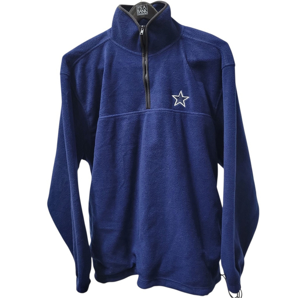 Dallas Cowboys Quarter-Zip Embroidered Logo Long-Sleeves Oversized Fleece XL - Picture 4 of 7